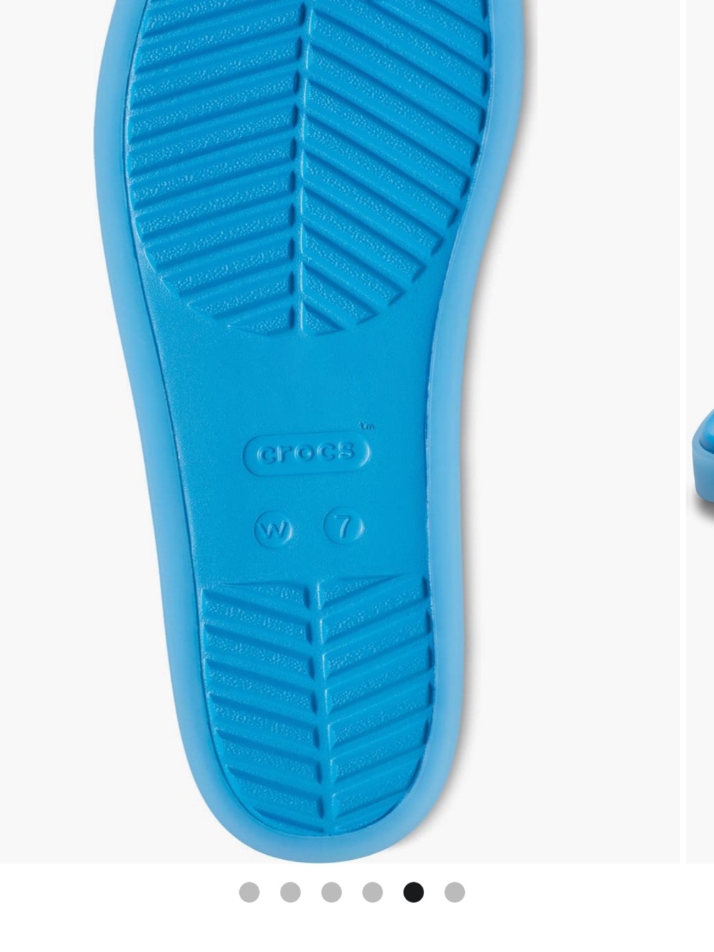 CROCS Women's Slim Strappy Flip Flops Toe loop sandal in Miami Frosted Blue NWT - Picture 2 of 10
